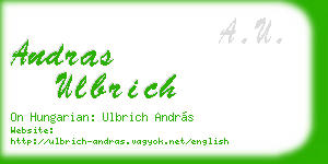andras ulbrich business card