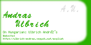 andras ulbrich business card